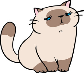 Cute Cartoon Cat Character