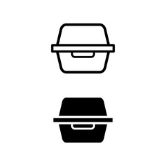 Styrofoam flat style logo design template