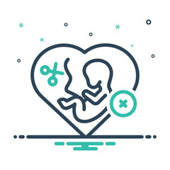 Mix icon for abortion
