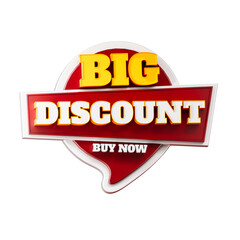 big discount 3d sale banner cutout