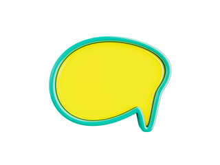 Speech bubble icon 3d render cutout