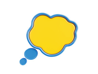Speech bubble icon 3d render cutout
