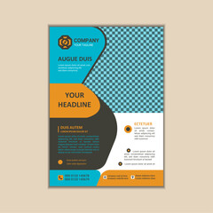 Corporate business flyer template simple and clean a4 size vector design