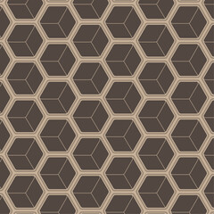 Cubes background pattern geometric concept brown color vector