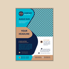 Corporate business flyer template simple and clean a4 size vector design