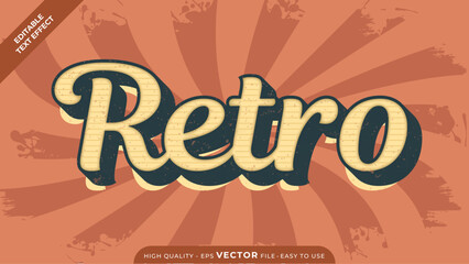 Editable text effect - Vintage text effect style