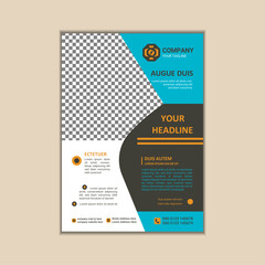 Obraz premium Corporate business flyer template simple and clean a4 size vector design