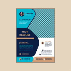 Obraz premium Corporate business flyer template simple and clean a4 size vector design