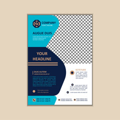 Obraz premium Corporate business flyer template simple and clean a4 size vector design
