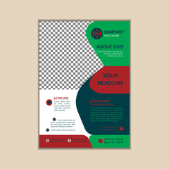 Corporate business flyer template simple and clean a4 size vector design