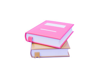 Books icon 3d render cutout