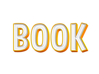 World book day 3d text cutout