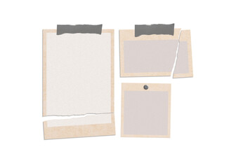 3D Mood Board Blank Frame Cutout