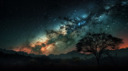 Fototapeta na wymiar night sky galaxy