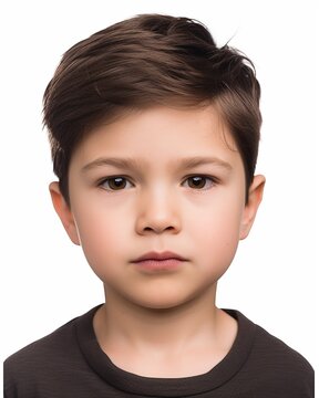 Passbild biometrisch Kind Gesicht für behördlichen Ausweis, ai generativ