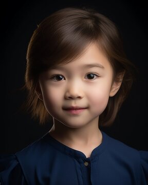Passbild biometrisch Kind Gesicht für behördlichen Ausweis, ai generativ