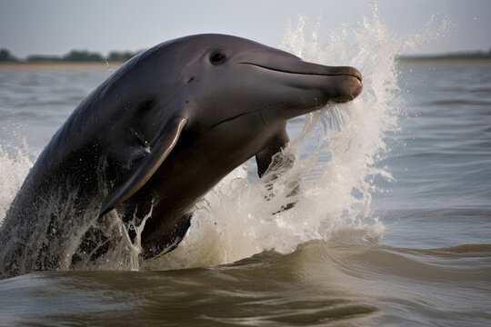 irrawady dolphin rare animal, generated AI, generated, AI