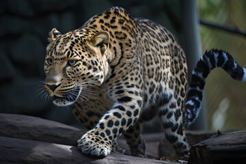 amur leopard rare animal, generated AI, generated, AI