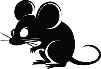 Mouse Logo Monochrome Design Style
