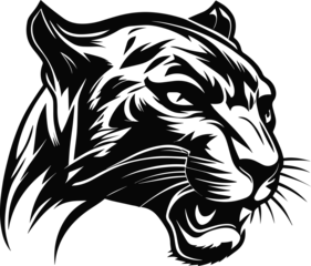 Foto op Plexiglas Panther Logo Monochrome Design Style  © FileSource