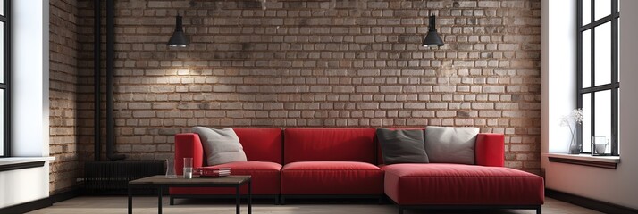 Modern Living Room Design with a Contemporary Flair, Generative AI