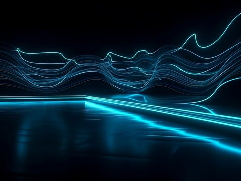 Abstract Neon Wave. Background.