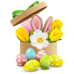Vector Easter Gift Box
