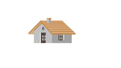 house in white background