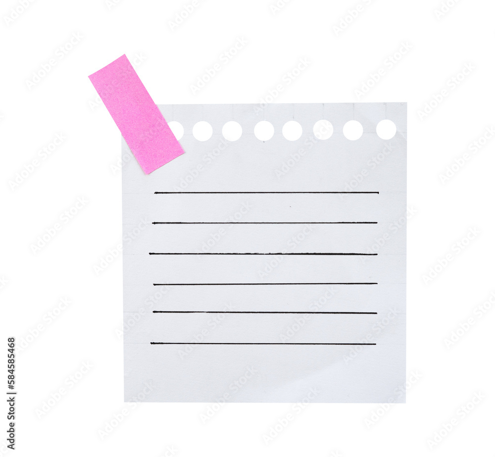 Poster blank note paper with stripe line