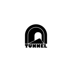 Tunnel road icon logo isolated on white background