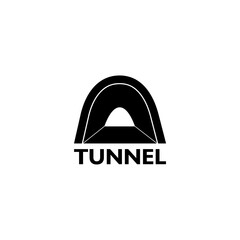 Tunnel road icon logo isolated on white background