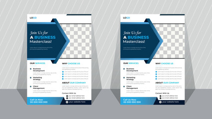 Flyer template layout design. Corporate business annual report, catalog, magazine, flyer mockup. Creative modern bright concept IT company flyer and editable vector template design