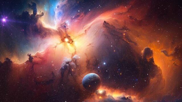 Nebula in deep universe.
