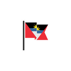 Antigua flags icon set, Antigua independence day icon set vector sign symbol