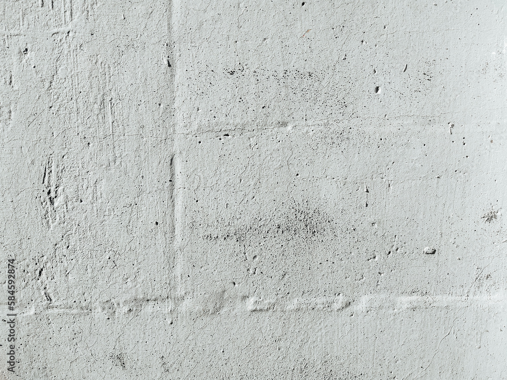 Wall mural grunge texture of a plaster white wall with damages and scratches. old weathered surface.