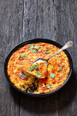 Cheesy Loaded Grits casserole with ground beef