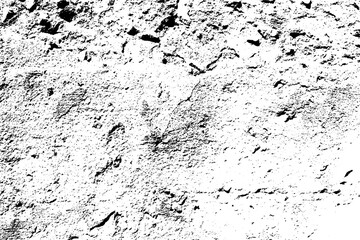 Old damaged concrete wall close-up, grainy abstract background. Grunge vector texture.