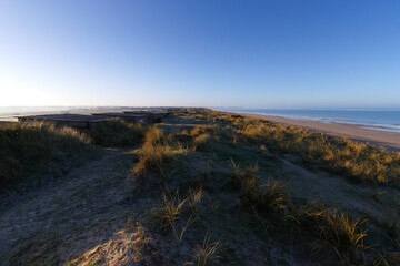 Sand dunes of Bricqueville-sur-Mer beach