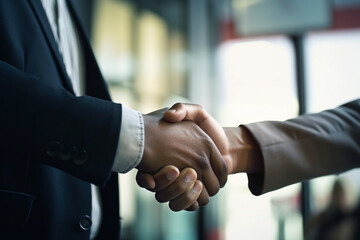 Handshake between 2 businessman
