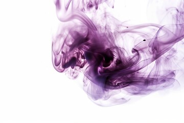 Fototapeta na wymiar light purple smoke on white, vivid, created by AI