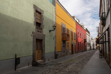 Calle Vegueta, en el centro histórico de Las Palmas de Gran Canaria. Islas Canarias.