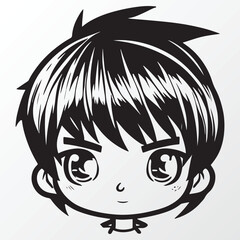 A sketch of a student boy character