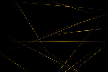 Abstract black with gold lines, triangles background modern design. Vector illustration EPS 10.