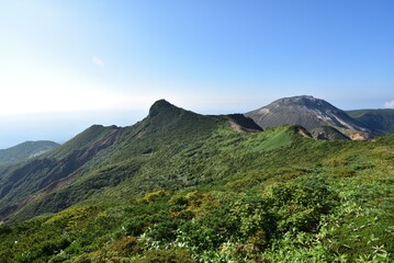 Obraz na płótnie Canvas Climbing mountain ridge, Nasu, Tochigi, Japan