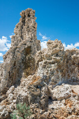 Fototapeta na wymiar Formations and Clear Blue Water at Mono Lake