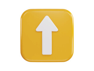 up arrow icon 3d rendering vector illustration