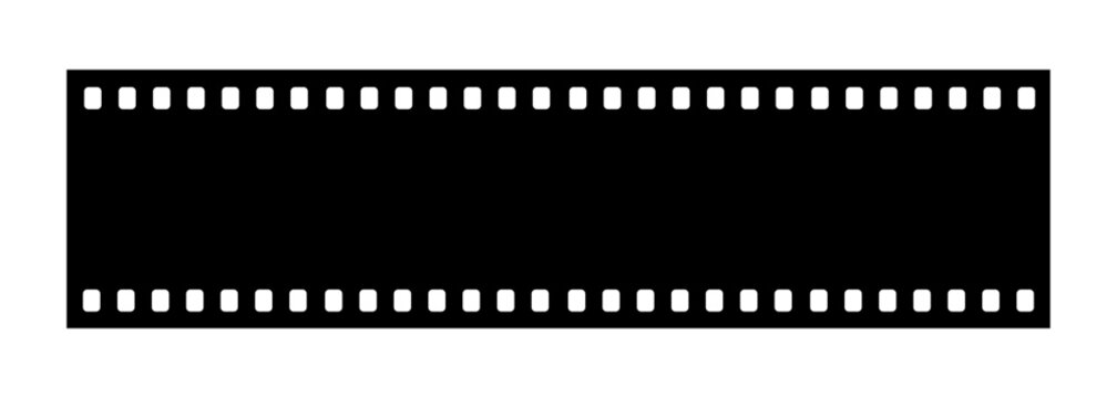 Blank negative film stripe isolated