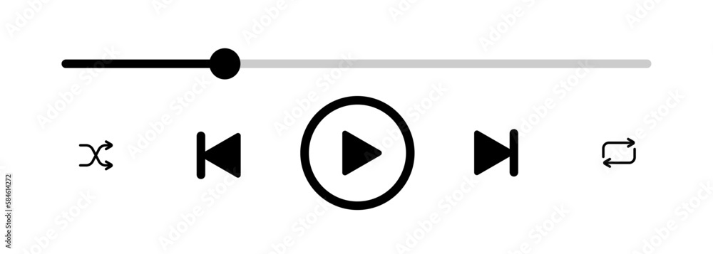 Poster Modern media player interface element