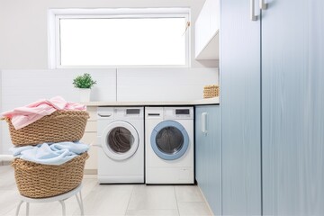 Interior of a Real Laundry Room 6. Generative AI