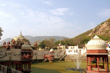 City palace and lake in Alwar. Rajasthan, India
